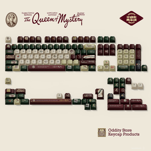 不现实商店推理女王的键帽bpt1.8复古原创设计键盘