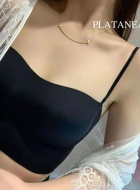 梧桐本色文胸长款WN820133无钢圈抹胸光面无痕时尚内衣短WN21152