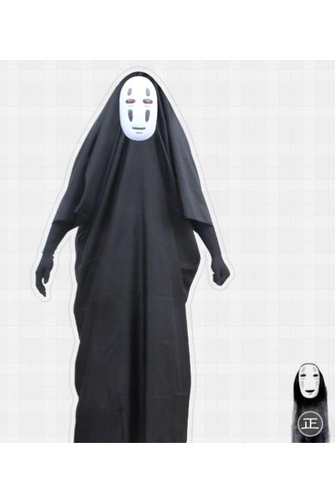 万圣节千与千寻cos 无脸男cosplay服装衣服面具手套 全套派对动漫