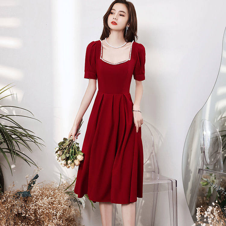 敬酒服新娘小个子高级感法式