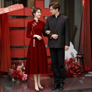 敬酒服新娘结婚新中式法式高级感回门宴会订婚礼服小个子日常可穿