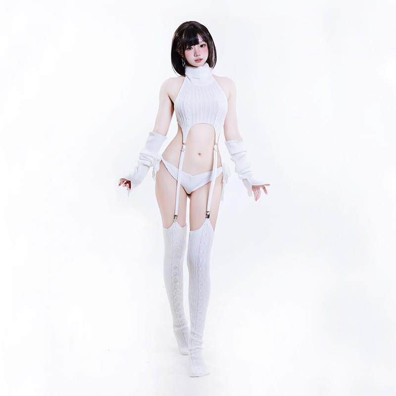 吊带针织衫花嫁毛衣二次元qqny性感情趣制服cos修身成人cosplay女