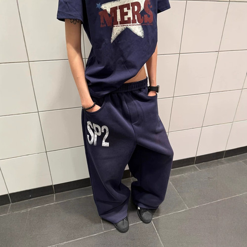 秋季大码显瘦宽松卫裤女