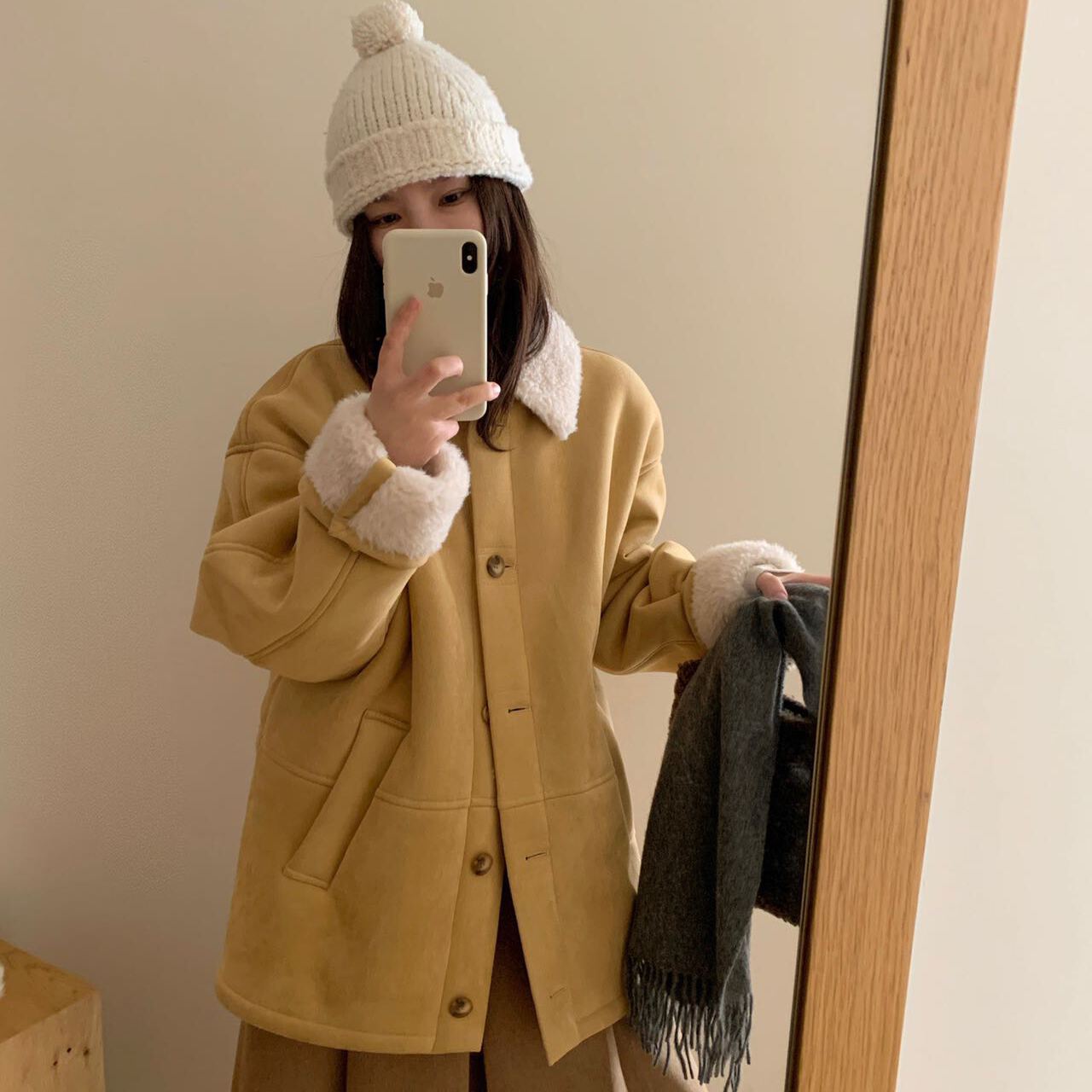 玥儿小众绒加厚大衣MMT—韩系ins风轻甜系穿搭大衣S882543