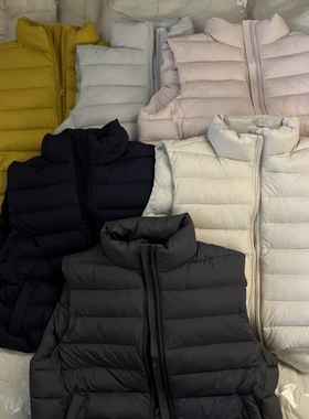 玥儿简约立领短款绗缝羽绒马甲25231