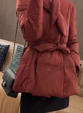 玥儿小众一码白鸭绒可溯源收腰中长加厚保暖羽绒服外套251027