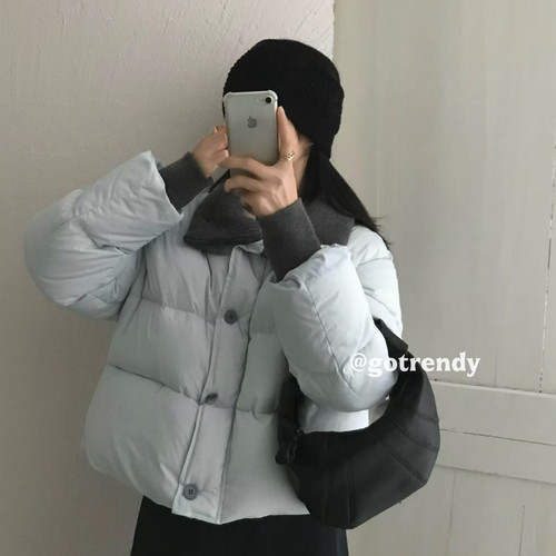 玥儿小众针织立领保暖羽绒服外套(新国标90带检测报告)YS1-2581