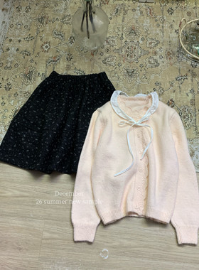 一善服饰自带少女感冬上新韩系甜美软糯糖果色系减龄毛衣（配领带