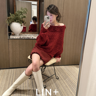 Q978 25.4兔毛 玥儿熊新年贺岁纽结氛围感毛衣 含10.5绵羊毛