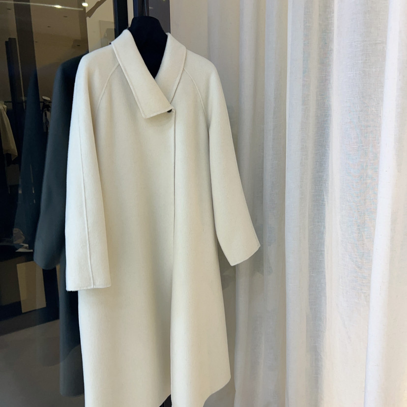 玥儿小众泡菜馆-感极简长款羊毛外套(配腰带)（含90羊毛）YS1-511