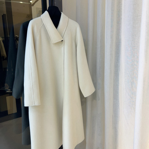 玥儿小众泡菜馆-感极简长款羊毛外套(配腰带)（含90羊毛）YS1-511