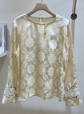 玥儿26年早春新中式国风复古立体装饰小衫YS2-TDC-0790