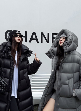 玥儿10克95安心绒超级加倍欧货面包长款羽绒服(含95白鸭绒)38051
