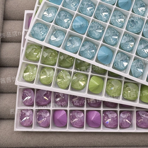 施钻水晶4470尖底肥方L180L L181L L182L美甲钻指甲堆钻球华子钻