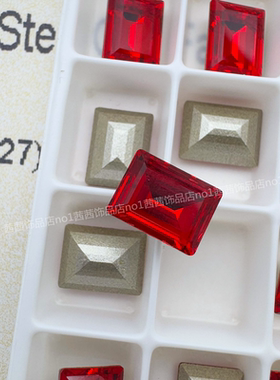 奥地利施家水晶4527小冰糖美甲饰品227浅红 穿戴甲DIY华子钻8*6MM