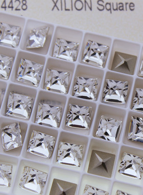 施家水钻4428尖底华子001白色正方形奥钻包包补钻手表贴钻美甲钻