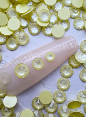 施家水晶奥地利华子钻2088平底钻圆形钻L169i马卡龙黄 美甲饰品