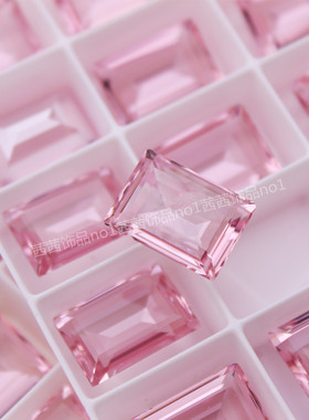 华子钻施家水晶4527大冰糖透底浅粉223IGNIT美甲饰品DIY钻14*10MM