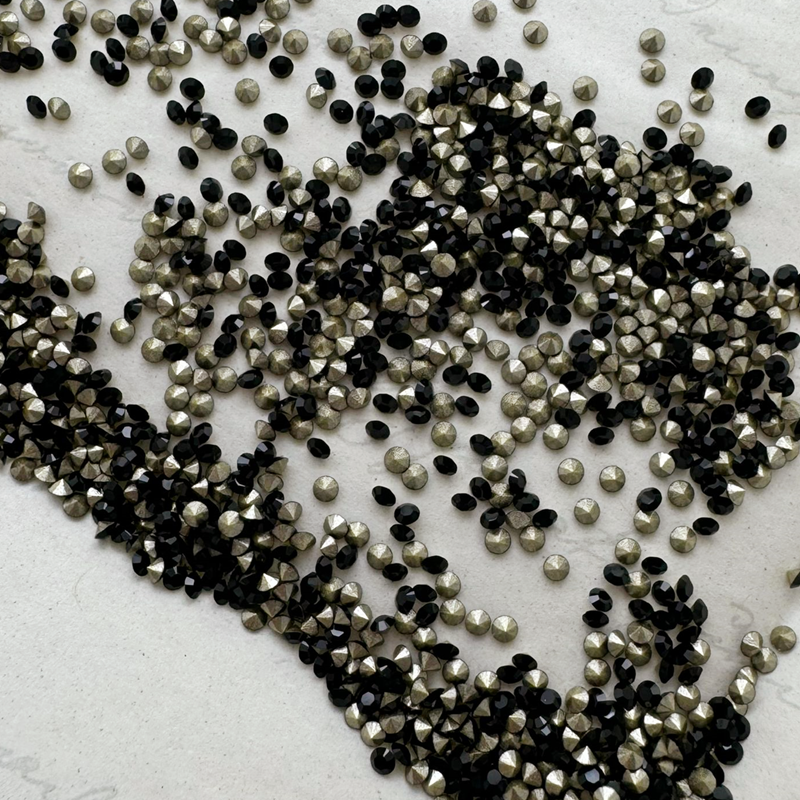 施家钻1088尖底钻280黑色钻美甲