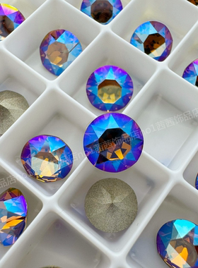 施家水晶奥地利华子钻1088尖底钻1002SHIM淡琥珀闪烁 美甲指甲钻