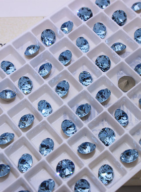 施钻水钻1088尖底圆钻202海蓝华子美甲钻穿戴甲钻球进口奥钻饰品