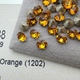 新款 奥地利施家水晶1088尖底圆形钻1202深橙美甲饰品DIY堆钻华子