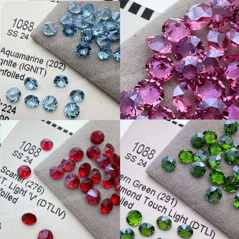 施家钻1088尖底钻透底美甲饰品钻