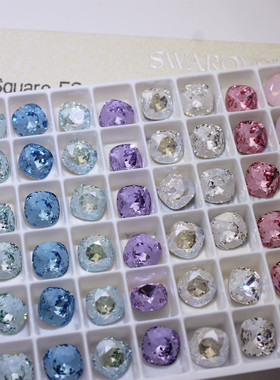 施家水钻4470花式肥方8MM指甲尖底方形美甲饰品水钻堆钻华子DIY钻