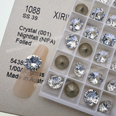施家水晶奥地利1088尖底圆形钻001NIFA水晶夜影美甲钻耳钉DIY华子