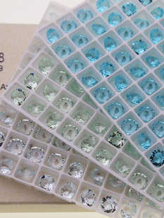 奥地利施家华子1088尖底圆钻堆钻美甲钻球IGNIT透底钻361浅粉蓝