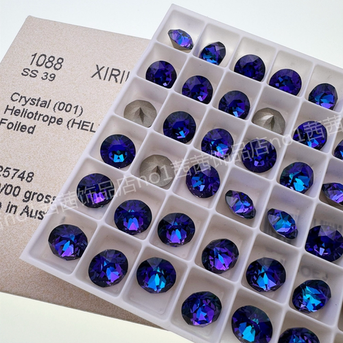 施家钻1088尖底钻紫红光美甲饰品