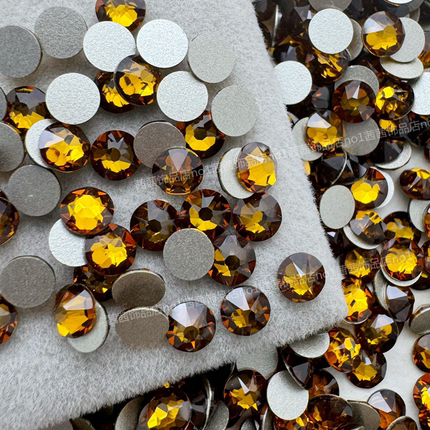 奥地利施家水晶2088平底钻美甲饰品1002淡琥珀 穿戴甲配钻小圆钻