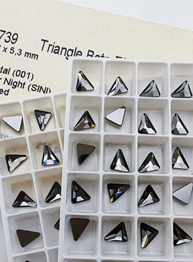 施家水钻2739三角形001SINI银色夜影平底奥钻美甲闪钻华子水晶钻