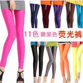 女夏外穿九分裤 春装 丝袜 薄防晒裤 打底裤 糖果色光泽裤 牛奶丝