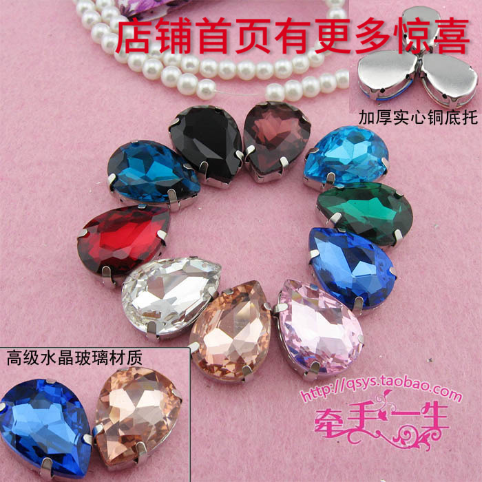 diy加厚玻璃发夹水晶钻