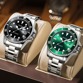 网红爆款 手表夜光学生礼物防水绿水鬼电子手表男士 石英表腕表