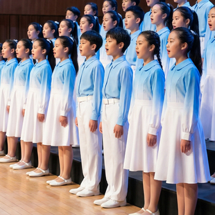 六一儿童学生爱国大合唱团朗诵演出服高初中毕业红歌表演比赛服装