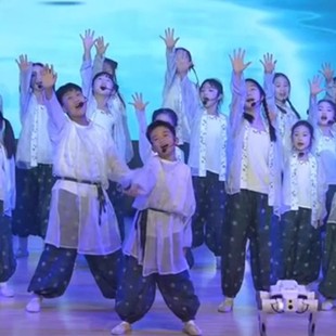 玉盘玉盘合唱服装儿童演出服男女童问月民族风舞蹈服汉服国风书童