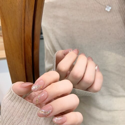 流光溢彩美甲塞纳黄昏纯手工穿戴