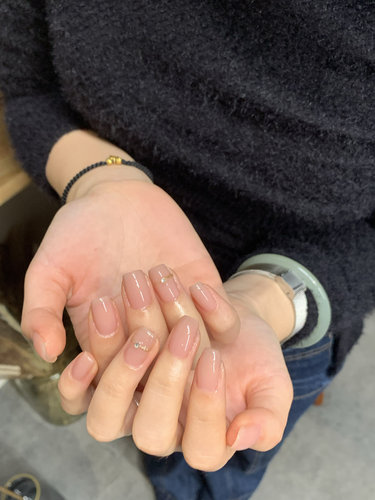 「小戒指」冰透茶冻冰透茶冻色千金美甲爆闪极光碎钻穿戴甲