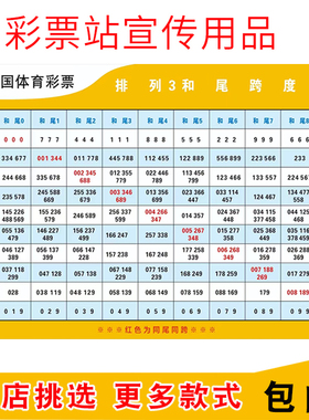 排列3和尾跨度表体育彩票投注站宣传用品体彩排列三资料彩票走势