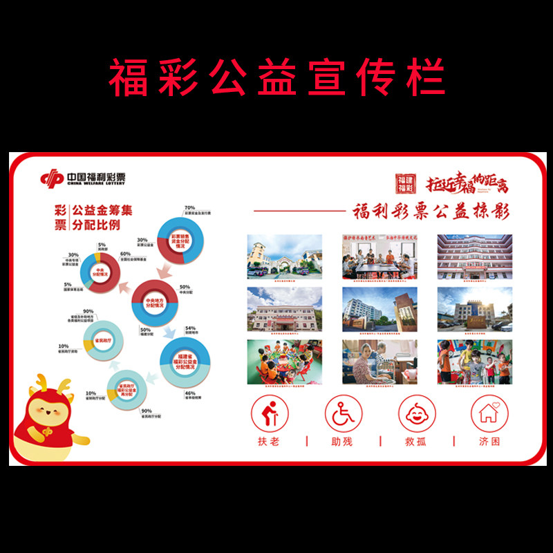 福彩店宣传海报彩票站用品福利彩票墙贴公益福彩海报广告贴画