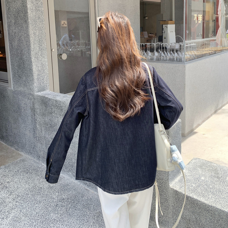减龄刺绣翻领短款牛仔外套女春秋2025新款显瘦夹克上衣爆款巨好看,女装短外套,2C013