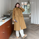 2025冬新款保暖双面羊绒大衣俩件套13198-P295-K438，女装毛呢外套，2C013