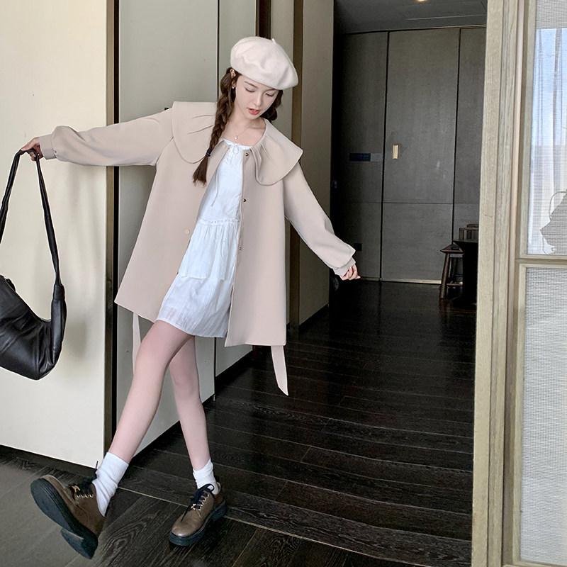 2026秋款时尚大翻领风衣外套女1354P135K198,女装风衣,2C013