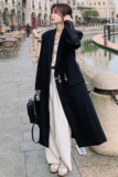 档口现货大货2025春秋款中长款西装外套1382p155k238，女装双面呢大衣，2C013