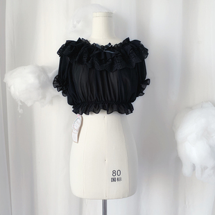 原创设计正版lolita日系百搭内衬雪纺内搭衬衫