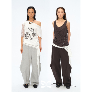 长裤 Square 卫裤 方圆设计感休闲大口袋低档香蕉裤 Circle