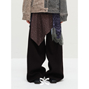 方圆原创碎花印花拼接蕾丝不规则下摆丝巾裙裤 SQUARE CIRCLE