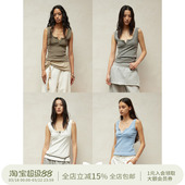 背心上衣 方圆春夏度假感蕾丝领拼接亨利领叠穿工装 SQUARE CIRCLE